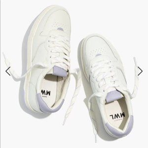 Madewell Court Low-Top Sneakers in White and Purple Distant Lavander Multi